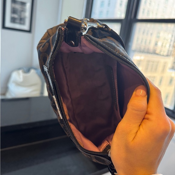 Coach Black Monogram Shoulder Bag - Picture 4 of 4